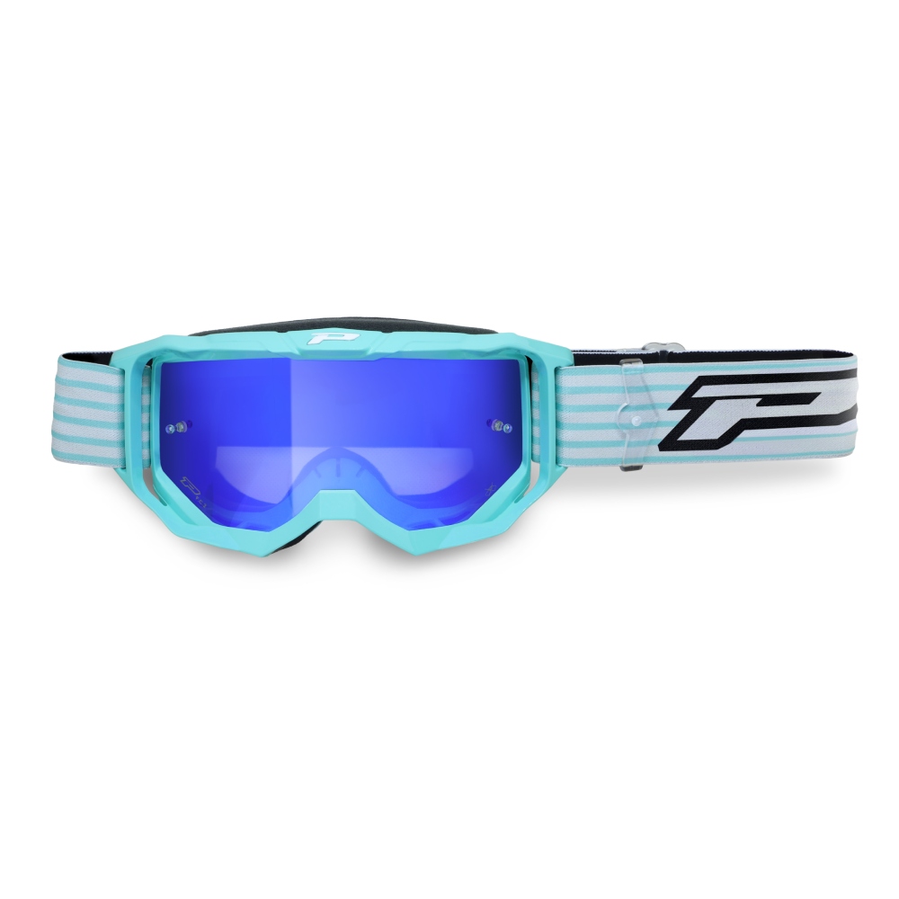 Goggles Pro Grip Vision Go - Light blue mirrored lens blue
