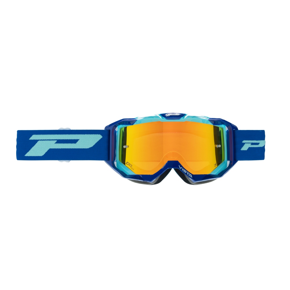Goggles Pro Grip Vista - Blue Light blue mirrored lens gold