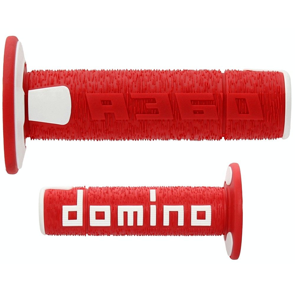 Pair of Grips off-road Domino A360 - red white
