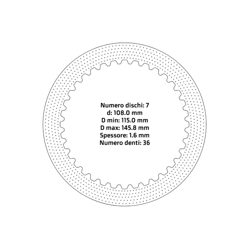 Clutch plates NRTeam Suzuki RMZ 450 (05-25) - Steel set DS02.S018.7