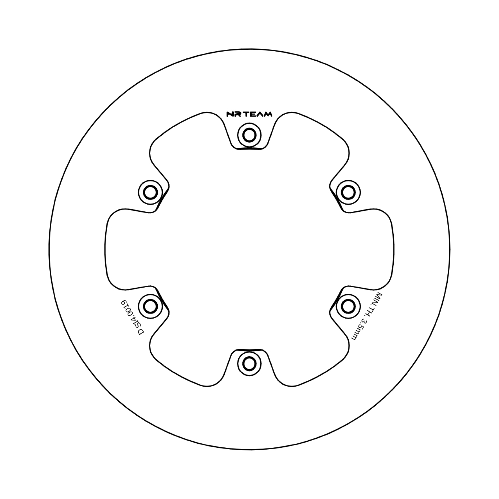 Brake disc NRTeam Husaberg 450 FE (04-14) rear solid DS14.0019