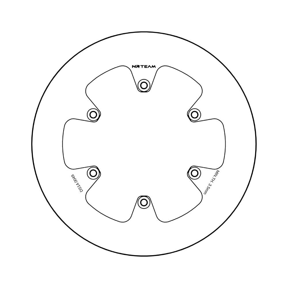 Brake disc NRTeam Beta RR 250 (13-25) rear solid DS14.0049