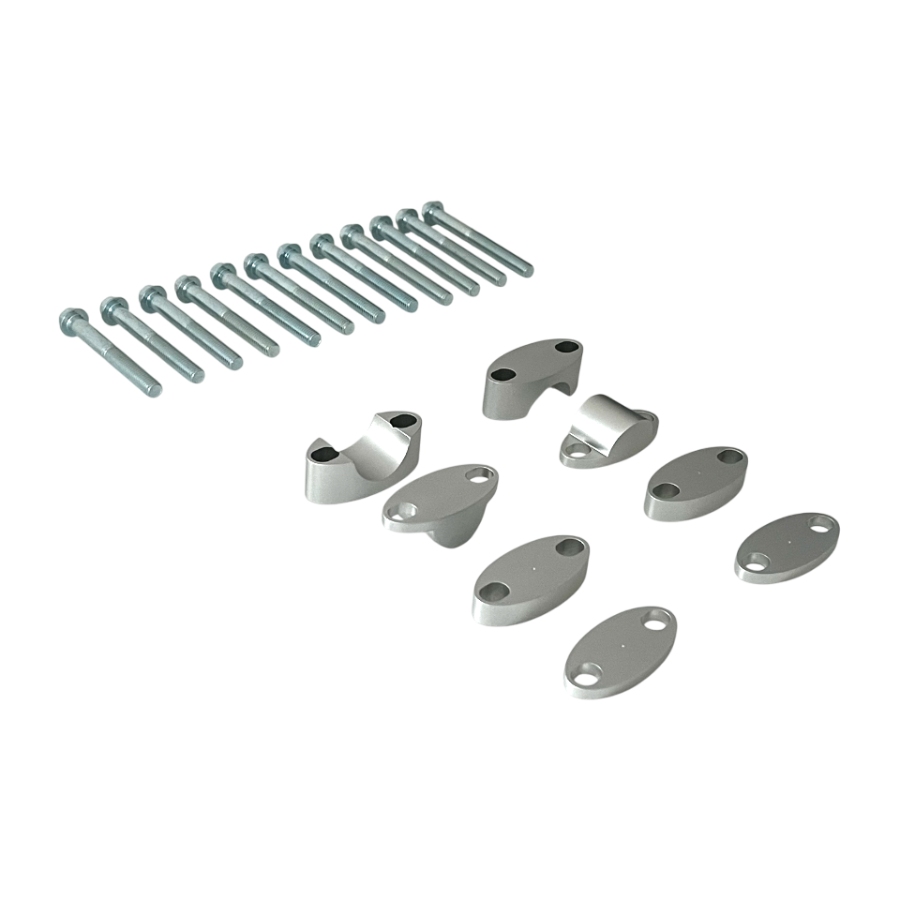 Handlebar riser kit 22 mm grey - NRTeam DS88.6022G