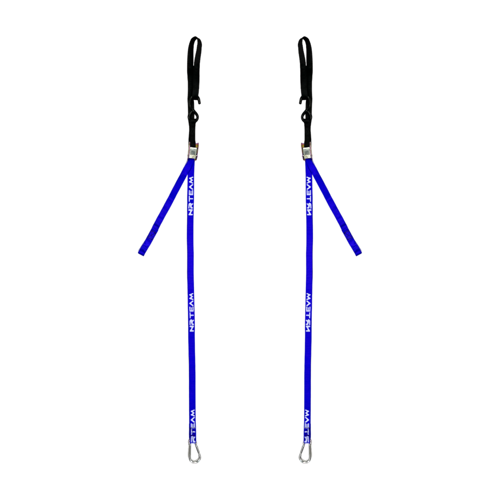 Pair of motorcycle straps Tie Down 25mm NRTeam blue