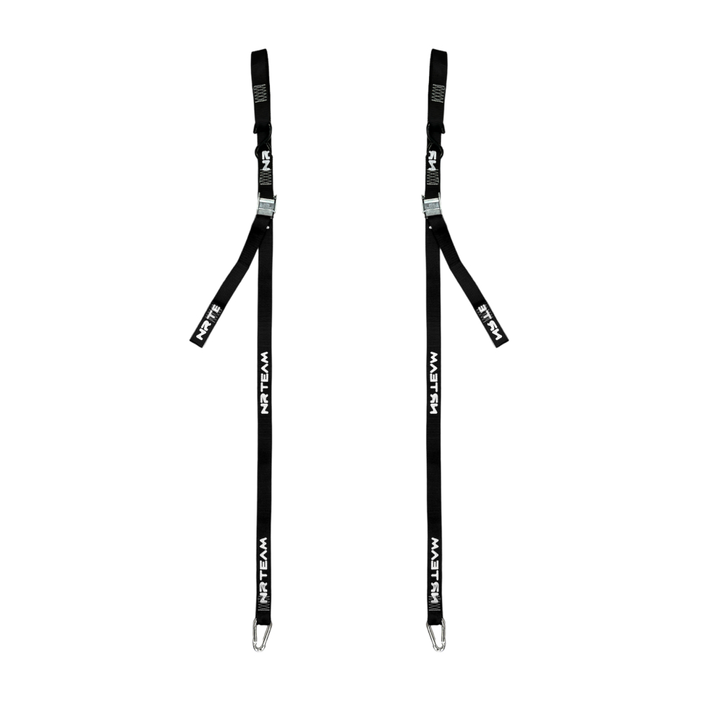Pair of motorcycle straps Tie Down 38mm NRTeam black