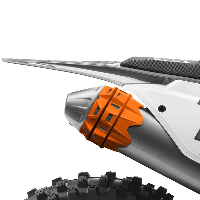 Universal exhaust silencer guard 2 tempi Exed - orange E-UEP-A