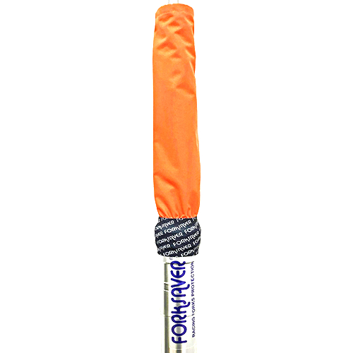Forksaver fork covers for conventional forks orange