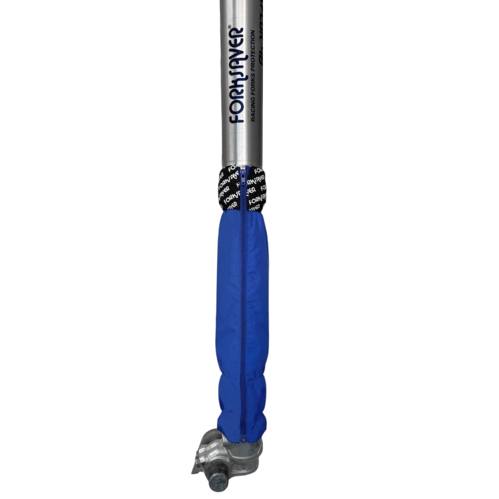Forksaver fork covers with zip for fork tubes from 45 mm to 48 mm blue