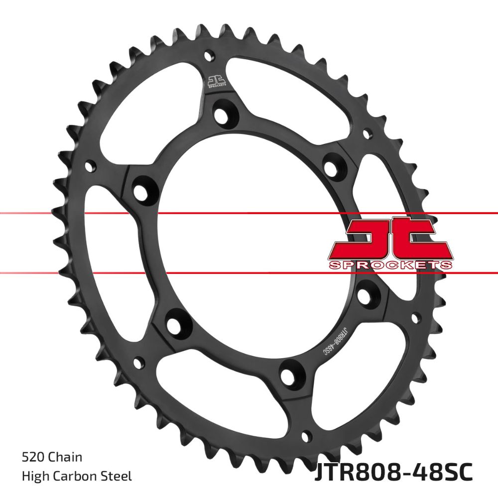 Rear sprocket JT steel Suzuki RMZ 450 (05-25) 48 teeth self-cleaning JTR808.48SC