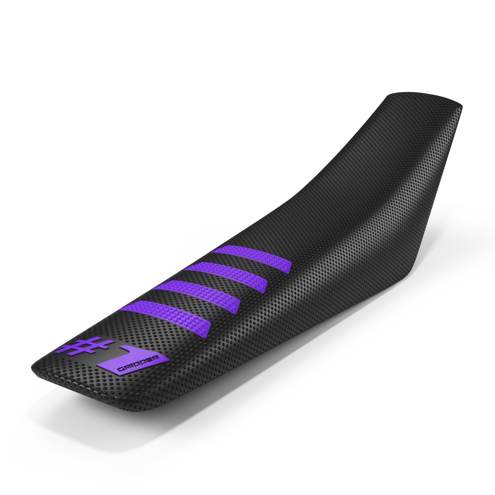 Universal seat cover Onegripper - Ribbed black and viola