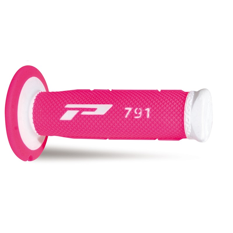 Pair of Grips off-road Pro Grip 791 - white fuchsia fluo