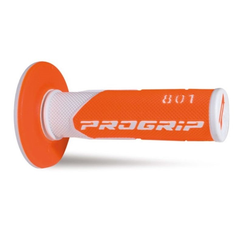 Pair of Grips off-road Pro Grip 801 - white neon orange