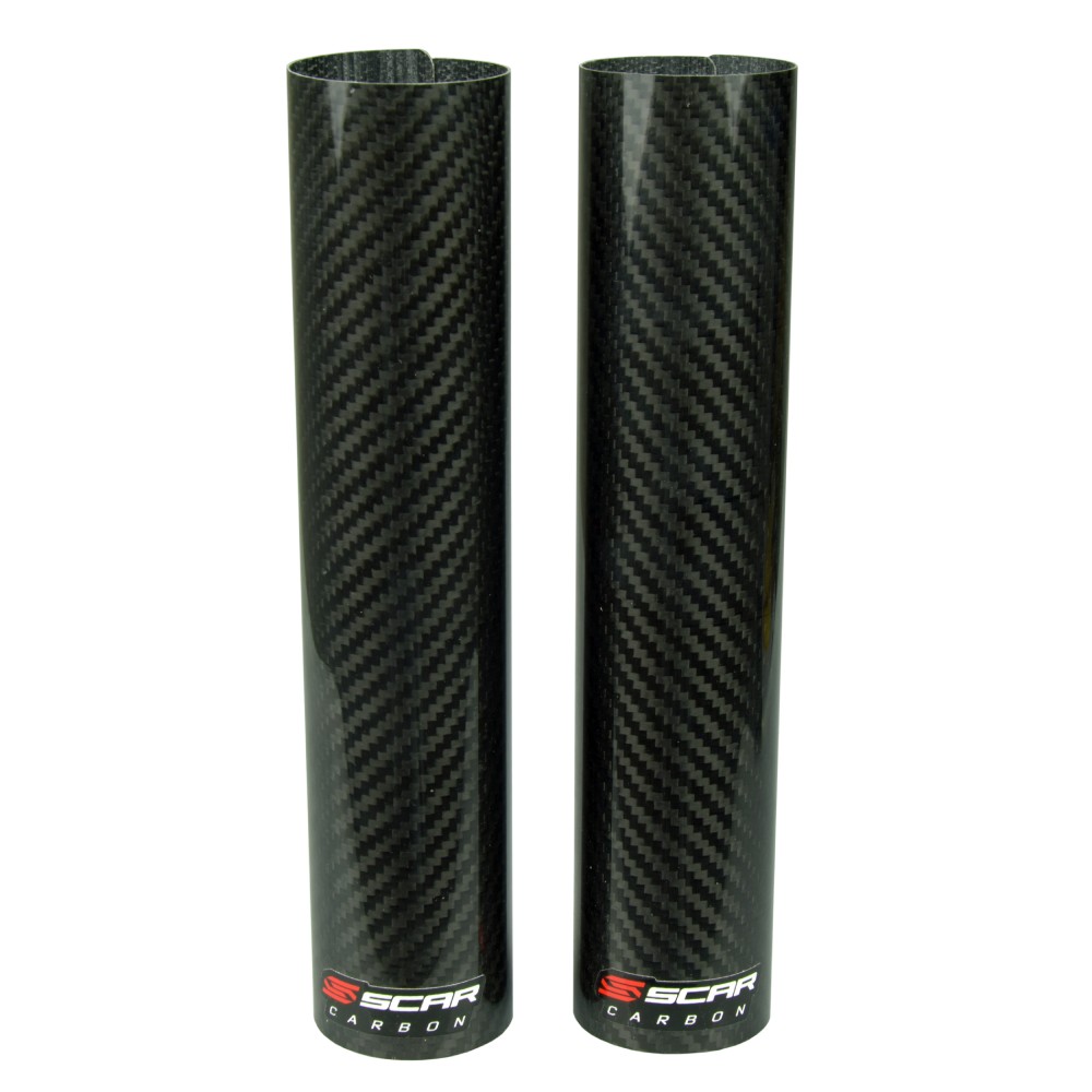 Pair of carbon lower fork guards 240x52 mm Scar