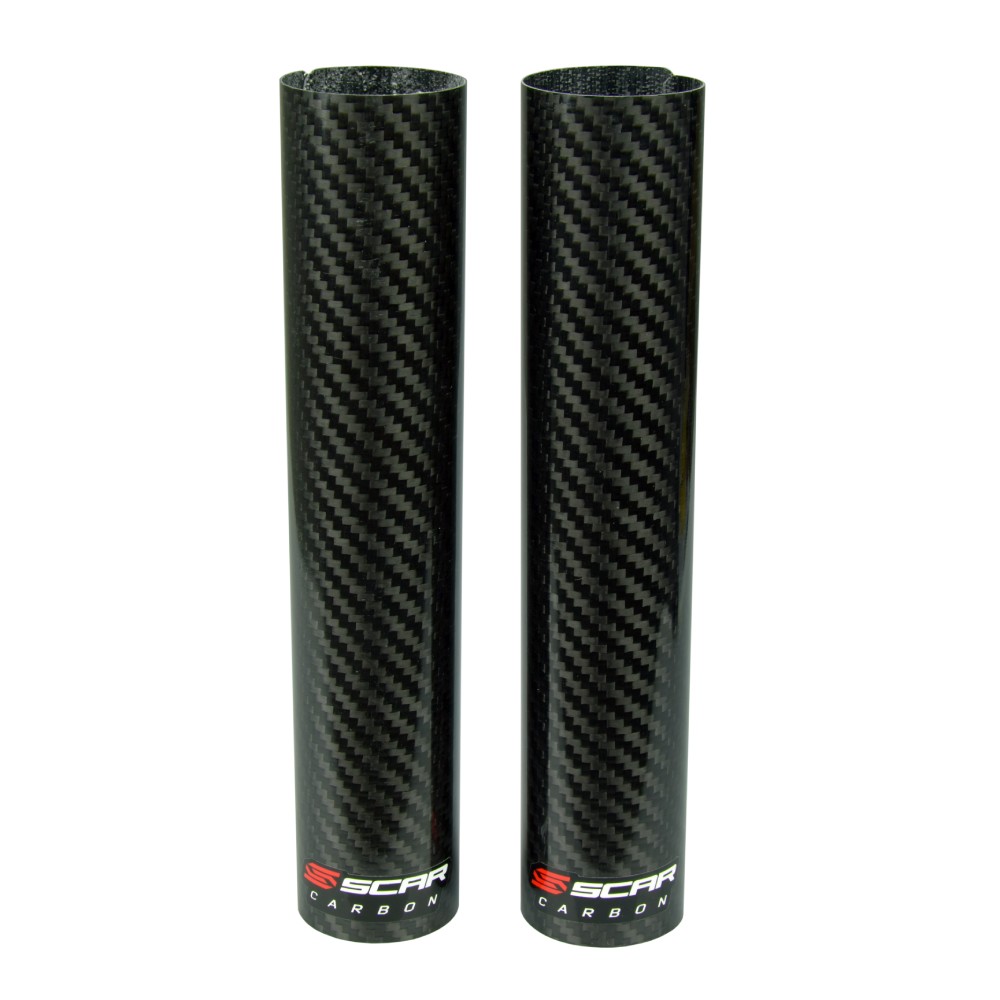Pair of carbon lower fork guards 220x45 mm Scar