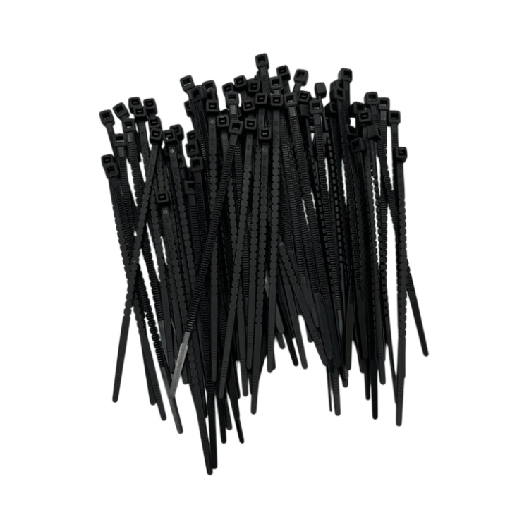 Reusable nylon zip ties NRTeam 2,8 x 102 mm black