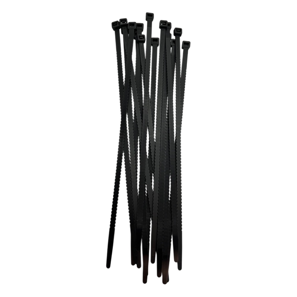 Reusable nylon zip ties NRTeam 8 x 360 mm black